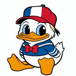 BADONA: Baby Donald Meme Coin - Energetic Duck Ready to Explore!