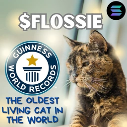 FLOSSIE Coin: Oldest Living Cat Meme Coin - Purr into the Future!