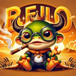 BELO Coin: Meme Coin - Adventurous Pepe Buffalo Inspiring Young Calves