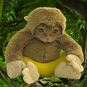 MONCAT Coin: 'Monkey Cat' Swings by day, purrs by night. Discover more MEME Coins on MEME is Game website.